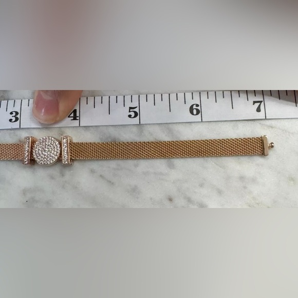 Sale‼️Pandora Reflexions Mesh Sparkling Clasp Bracelet Jewelry withh threecharms - Picture 6 of 6